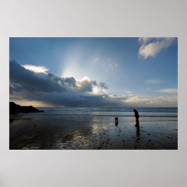 Vackra stranden och himlar poster