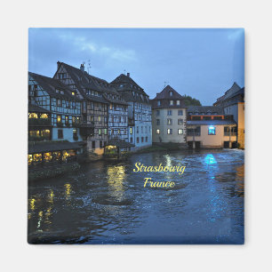 Vackra Strasbourg, Frankrike (märkt) Magnet