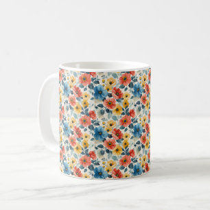 Vackra Stylfulla Romantiska Vår Flickaktiga Blommo Kaffemugg