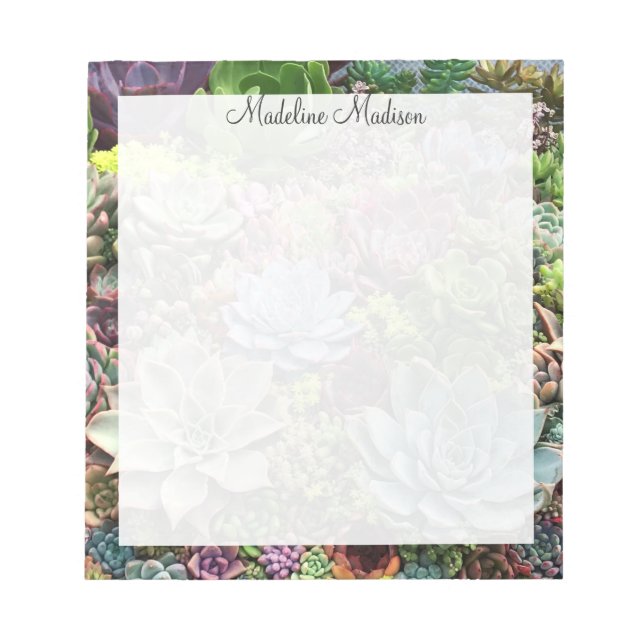 Vackra Succulents Anteckningsblock (Framsida)