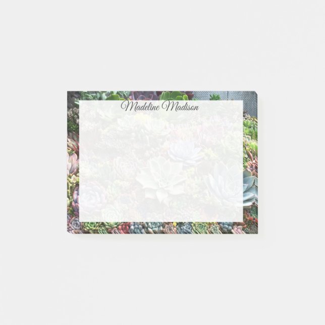 Vackra Succulents Post-it Block (Framsida)