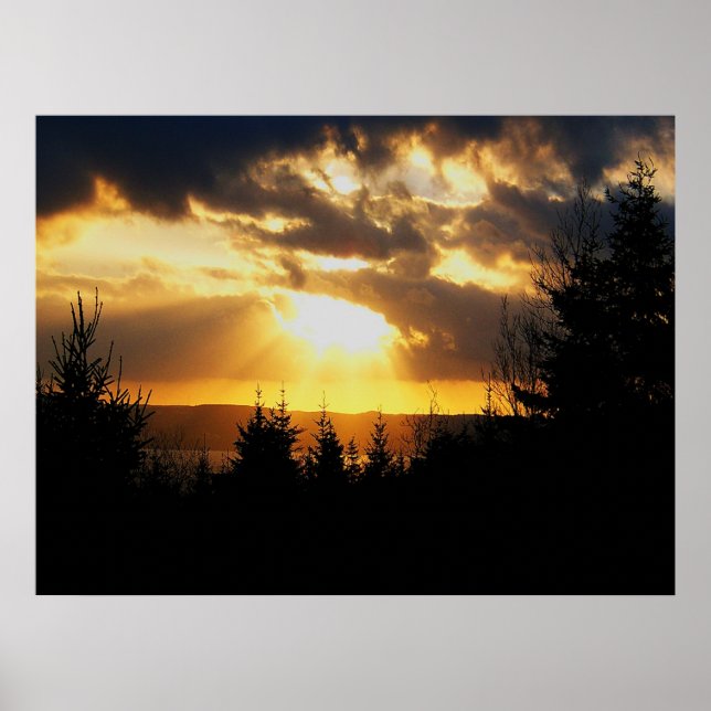 Vackra Sunrise Poster (Framsidan)