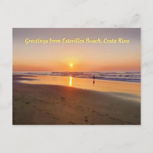 Vackra Sunrise vid Esterillos Beach, Costa Rica Vykort