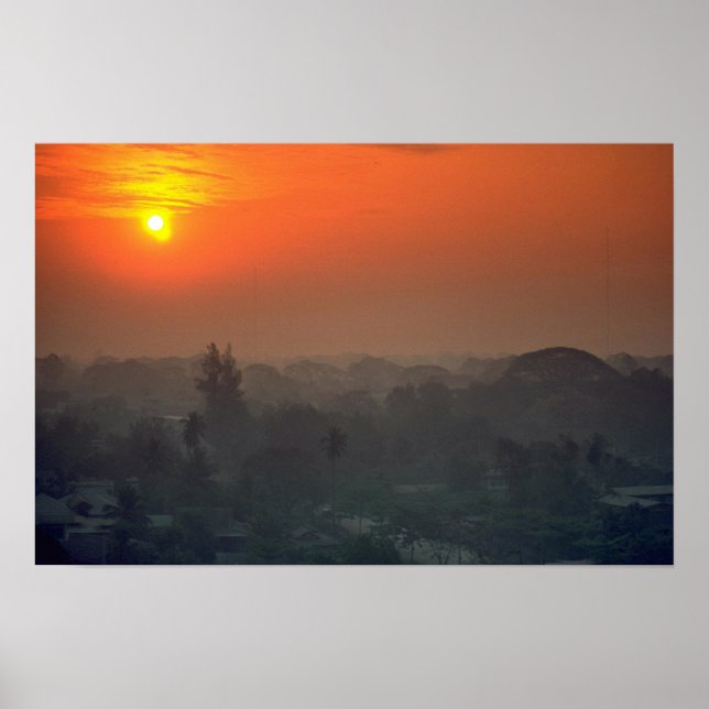 Vackra Sunset: Bangkok, Thailand Poster (Framsidan)