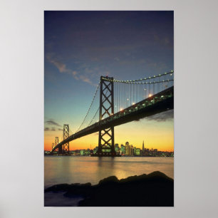 Vackra Sunset: Bay Bridge, San Francisco, Calif Poster