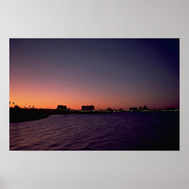 Vackra Sunset: Corpus Christi, twighlight, Texa Poster (Framsidan)