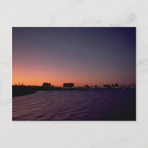 Vackra Sunset: Corpus Christi, twighlight, Texa Vykort