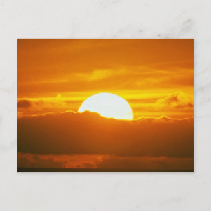 Vackra Sunset: Moorea, yttre reef pass, Tahiti Vykort