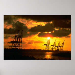 Vackra Sunset: Norfolk, Virginia Poster