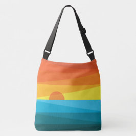 Vackra Sunset och Sea Vågar Axelväska