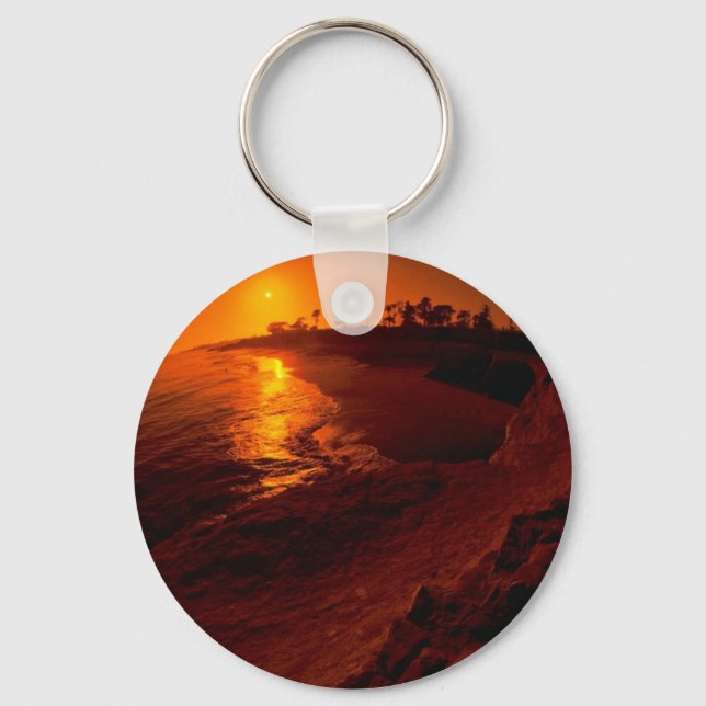 Vackra Sunset: Santa Barbara, Kalifornien Nyckelring (Framsida)