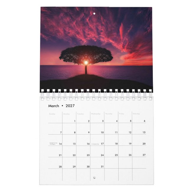 Vackra Sunsets-kalender Kalender (Mar 2027)