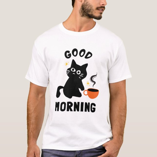 vackra svarta katter t shirt (Framsida)