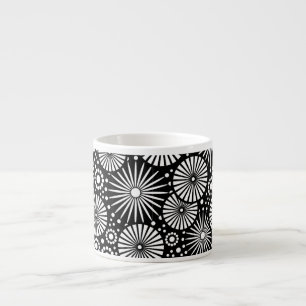 Vackra, svarta och vita Espresso Mugg Espressomugg