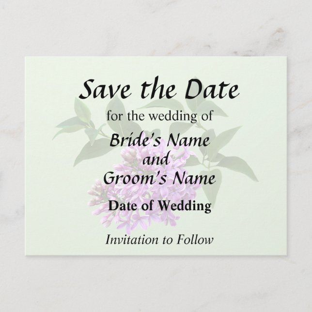 Vackra Syrenor Meddelande Vykort (Framsida)