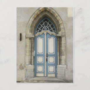 Vackra Tallinn, estniska Stone och Wood Doorway Vykort