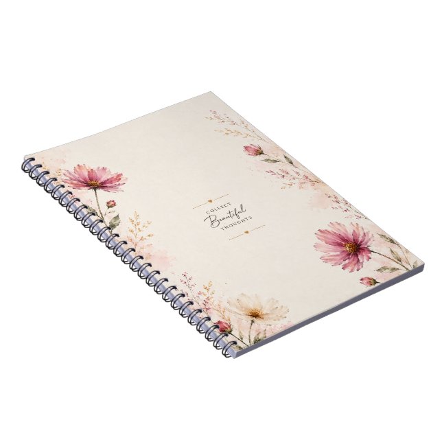 Vackra Tankar Blommig Journal Anteckningsbok |  (Högra Sidan)