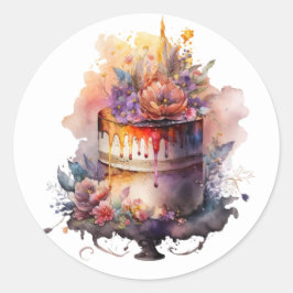 Vackra tårpinnar runt klistermärke