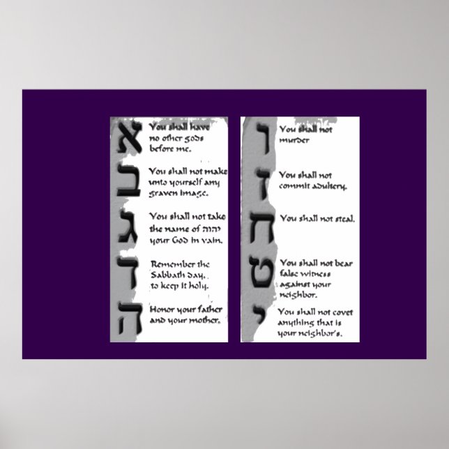 Vackra teaterföreställningar om de tio hebreiska b poster (Framsidan)