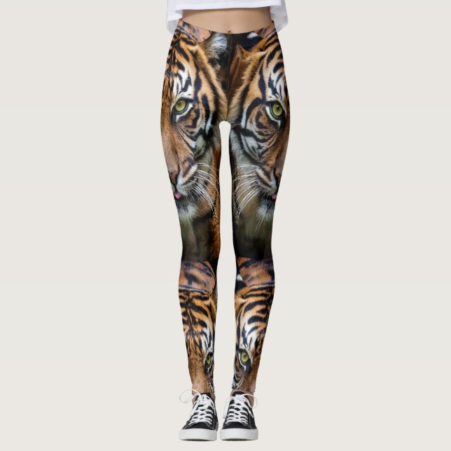 Vackra tiger leggger leggings (Framsida)