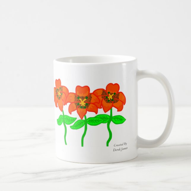 Vackra tiger Lilies-kaffe Mugg (Höger)