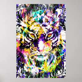 Vackra Tiger Poster | Poster färgtoner