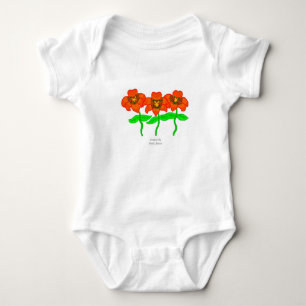 Vackra Tigerliljor Baby Jersey Kroppsoverall T Shirt