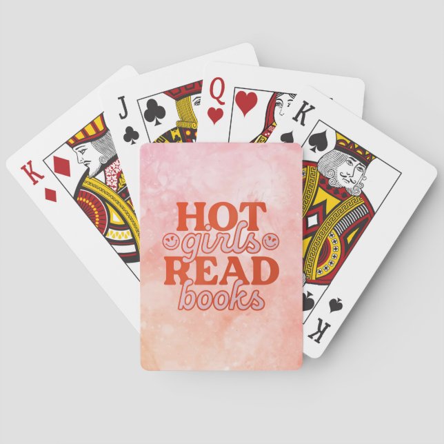 Vackra Tjejer Läs Böcker Casinokort (Baksidan)