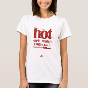 Vackra Tjejer Tittar på Formel 1 – Djärvt Minimali T Shirt