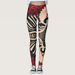 Vackra traditionella Abstrakter Leggings