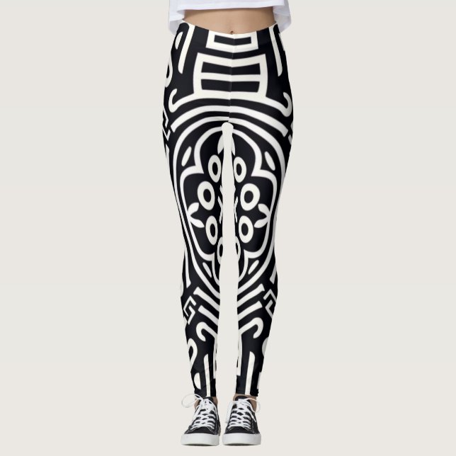 Vackra traditionella Abstrakter Leggings (Framsida)