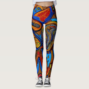 Vackra traditionella abstrakter leggings