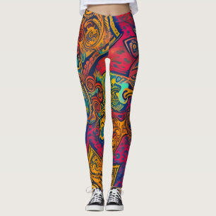 Vackra traditionella abstrakter leggings