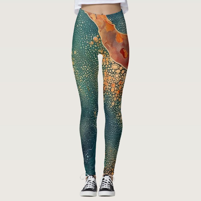 Vackra traditionella abstrakter leggings (Framsida)