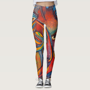 Vackra traditionella bensin leggings