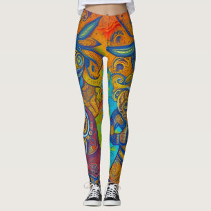 Vackra traditionella bensin leggings