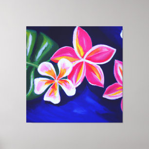 Vackra tropiska blommigtar målar konst canvas pri
