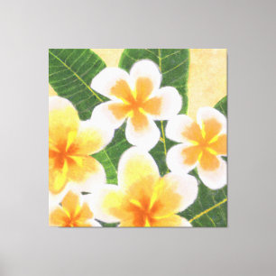 Vackra tropiska blommigtar målar konst canvas pri