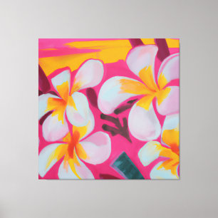 Vackra tropiska blommigtar målar konst canvas pri