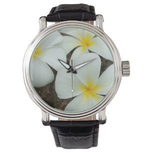Vackra tropiska blommor i södra Stilla havet Armbandsur