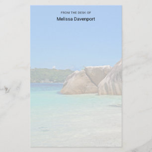 Vackra Tropiska havet med Rocky Beach Brevpapper