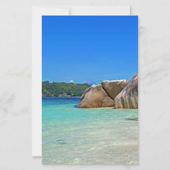 Vackra Tropiska havet med Rocky Beach Brevpapper (Framsida)