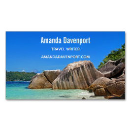 Vackra Tropiska havet med Rocky Beach Magnetiska Visitkort