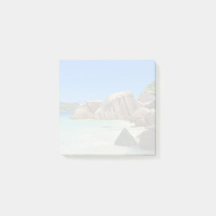 Vackra Tropiska havet med Sten täckt Kusten Post-it Block