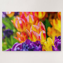 Vackra Tulip Flowers Pussel