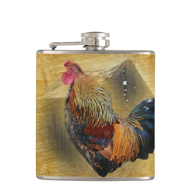 Vackra Tupp och Rustic Barn Chicken Coop Fickplunta (Framsidan)