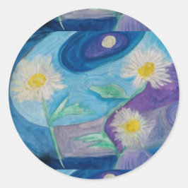 VACKRA TUSENFRYD DEKALER AV KONSTNÄREN PAULA REILL RUNT KLISTERMÄRKE