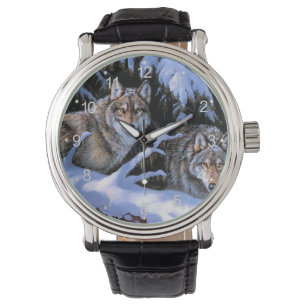 Vackra två Vargar Armbandsur