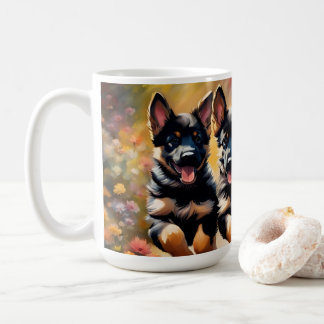 Vackra tyska shepherd Puppies Kaffemugg