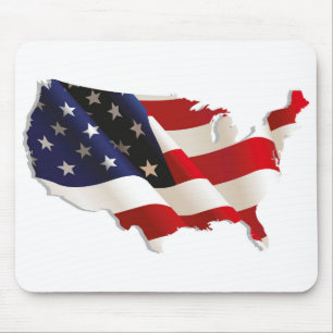 Vackra USA flagga Karta Musmatta